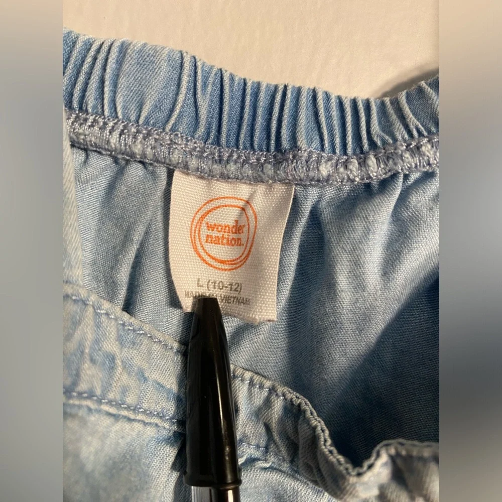 Item 35 Light Blue Kids Denim Romper - Casual Summer Bottoms